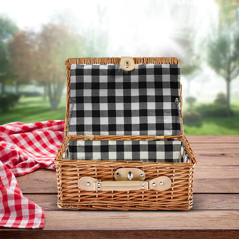 Karaca Wicker Picnic Basket, 40cm, Brown Multi