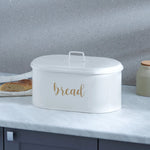 Karaca Monroe Metal Bread Box, 8.5L, Cream