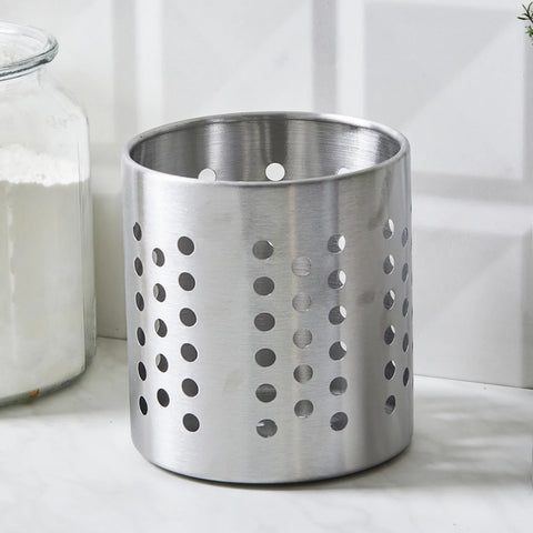 Karaca Stainless Steel Utensil Holder, 12cmx13cm Silver