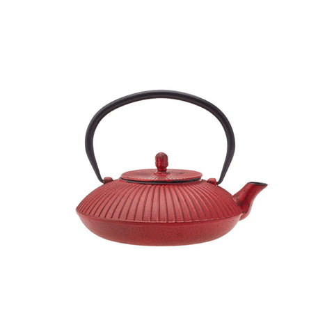 Karaca Japanese Cast Iron Teapot, 800ml, Red Black