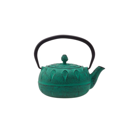 Karaca Greenish Cast Iron Induction Teapot, 600ml, Green Black