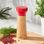 Karaca Arora Wooden Spice Grinder, 15cm, Wood Red