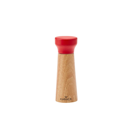 Karaca Arora Wooden Spice Grinder, 15cm, Wood Red