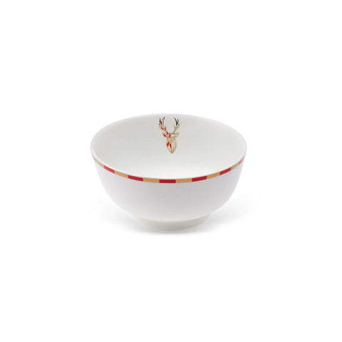 Karaca Aries Porcelain CerealSoup Bowl, 14cm, Red Multi