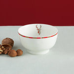 Karaca Aries Porcelain Snack Bowl, 12cm, Red Yellow Multi