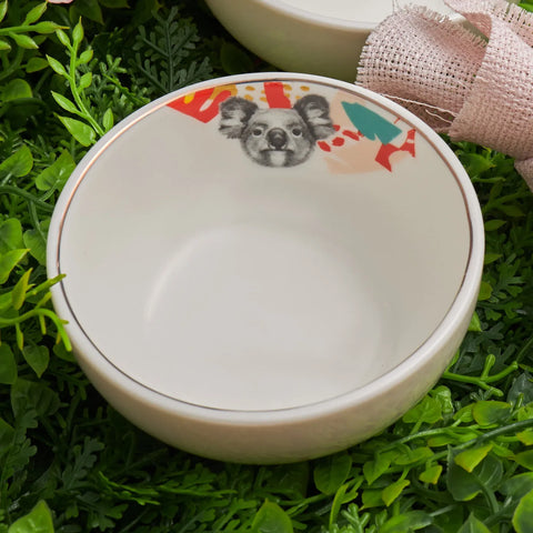 Karaca Zazu Koala Porcelain Snack Bowl, 9cm, Multi