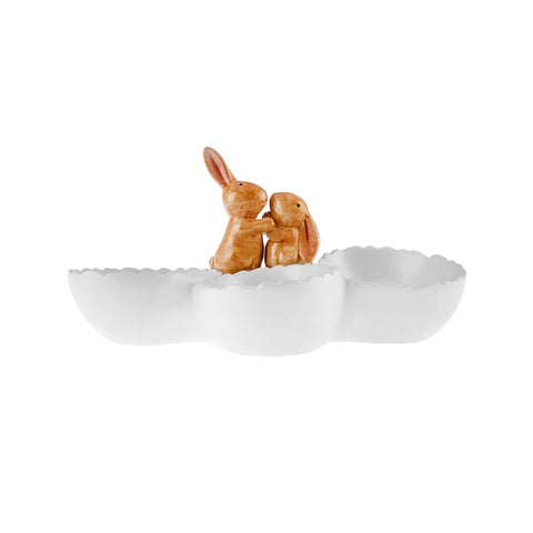 Karaca Easter 3-Compartment Egg Cup, White Multi