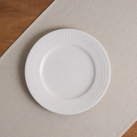 Karaca Mina Porcelain Dinner Plate, 27cm, White