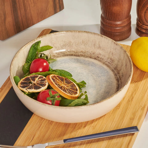 Karaca Ephesus Ceramic Pasta Bowl, 20cm, White Multi