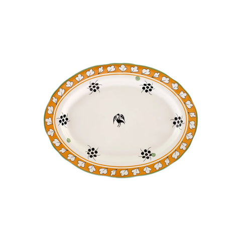 Karaca Paye Seljuk Collection Porcelain Serving Platter, 31cm, Yellow Multi