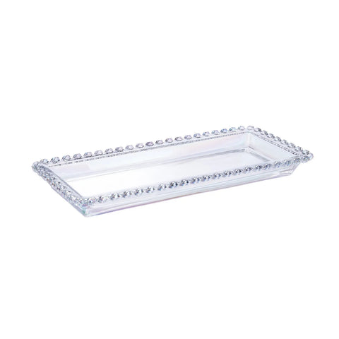 Karaca Rory Glass Serving Platter, 30cm, Transparent