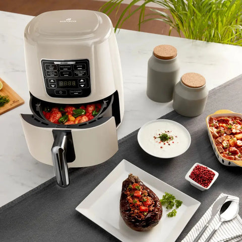 Karaca Air Cook XL 2 in 1 Air Fryer with Stew Function, 4L, 1550W, Starlight