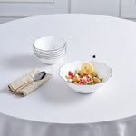 Karaca Lina 7 Piece Glass Salad Service Set, White