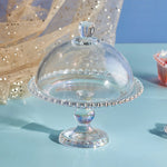 Karaca Rory Glass Cake Dome with Stand, 19cm, Transparent