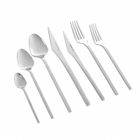 Karaca Way  84-Piece 316+ Stainless Steel Cutlery Set for 12 People, Silver