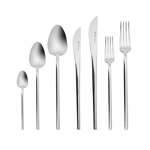 Karaca Vibe 84-Piece Stainless Steel Cutlery Set for 12 People, Silver