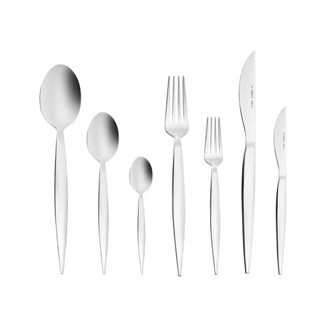 Karaca x Sarıyer Design Vortex 84 Piece 316+ Stainless Steel Cutlery Set for 12 People, Silver