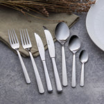 Karaca Vesper 84-Piece Stainless Steel Cutlery Set for 12 People, Silver