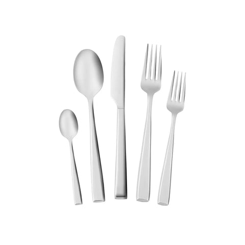 Karaca New Linus 60-Piece Stainless Steel Cutlery Set for 12 People, Silver