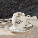 Karaca Signs of the Zodiac Leo Porcelain Espresso Turkish Coffee Cup, 90ml, Multi