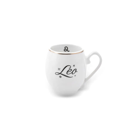 Karaca Signs of the Zodiac Leo Porcelain Espresso Turkish Coffee Cup, 90ml, Multi