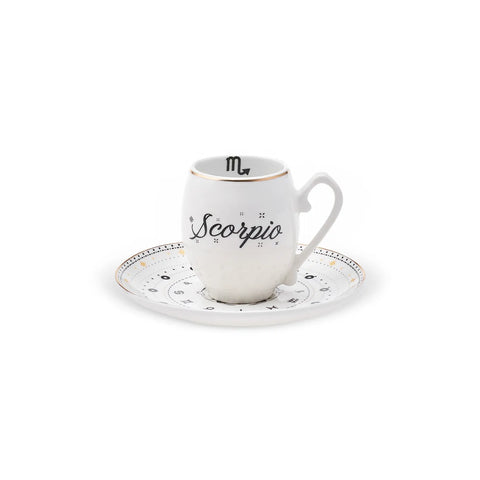 Karaca Signs of the Zodiac Signs of the Zodiac Scorpio Porcelain Espresso Turkish Coffee Cup, 90ml, Multi