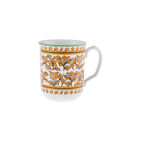 Karaca Paye Seljuk Collection Porcelain Mug, 340ml, Yellow Multi