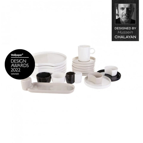 Karaca Hussein Chalayan Poly 28-Piece Porcelain Serveware Set for 6 People, Multi