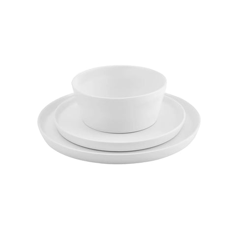 Karaca Salvare 18-Piece New Generation Bone China Dinner Set for 6 People, White