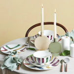 Karaca Colourful Blush Line 24-Piece Porcelain Dinner Set for 6 People, Multi