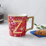 Karaca Flower Porcelain Letter Z Mug, 350ml, Multi