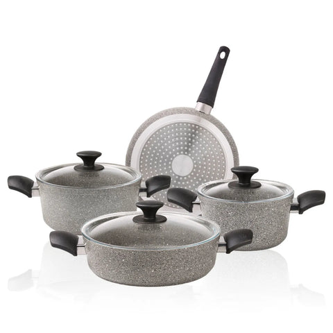 Karaca Biogranite 7-Piece Non-Stick Induction Cookware Set, Grey