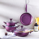 Karaca Dream Biogranite 7-Piece Non-Stick Cookware Set, Purple