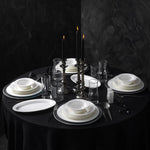 Karaca X Sarıyer Design Vortex 28-Piece Fine Pearl Dinner Set for 6 People, White