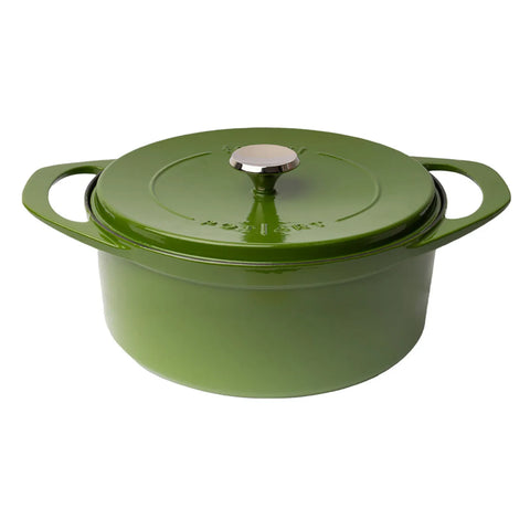 Pot Art Cast Iron Induction Stockpot with Lid, 24cm, Green