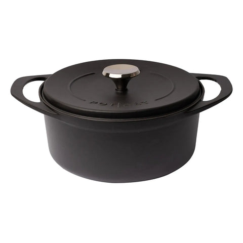 Pot Art Cast Iron Induction Stockpot with Lid, 24cm, Black