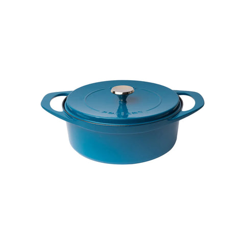 Pot Art Cast Iron Induction Stockpot with Lid, 28cm, Blue