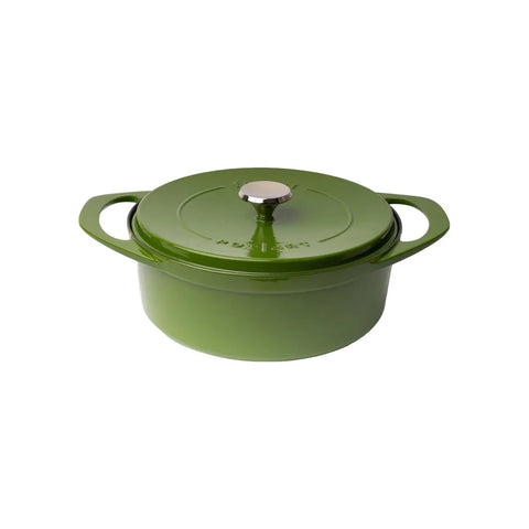 Pot Art Cast Iron Induction Stockpot with Lid, 28cm, Green