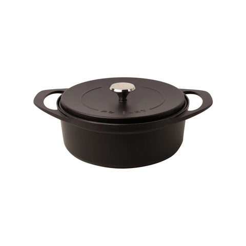 Pot Art Cast Iron Induction Stockpot with Lid, 28cm, Black