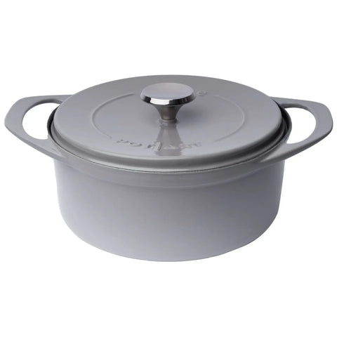 Pot Art Cast Iron Induction Stockpot with Lid, 24cm, Grey