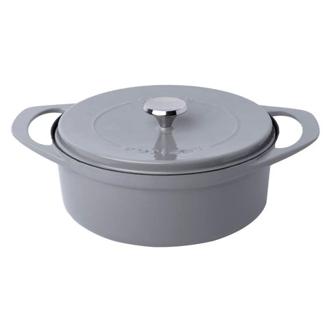 Pot Art Cast Iron Induction Stockpot with Lid, 28cm, Grey