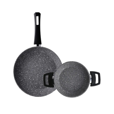 Karaca Gris Biogranite 2-Piece Non-Stick Pan Set, Grey