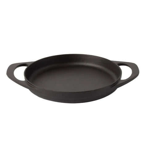 Pot Art Cast Iron Induction Shallow Stock Pot, 22cm, Black