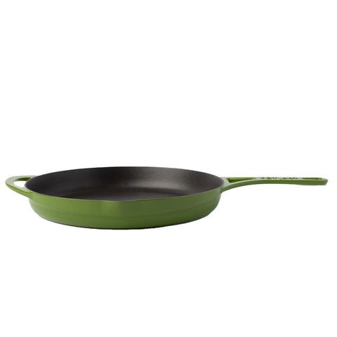 Pot Art Cast Iron Induction Frying Pan, 28cm, Green