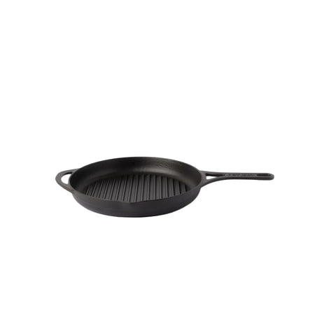 Pot Art Cast Iron Induction Griddle Pan, 28cm, Black