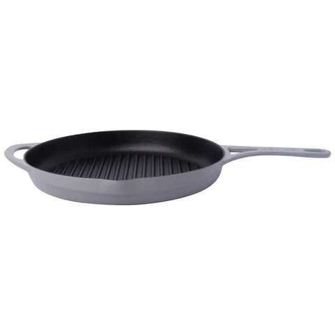 Pot Art Cast Iron Induction Griddle Pan, 28cm, Grey