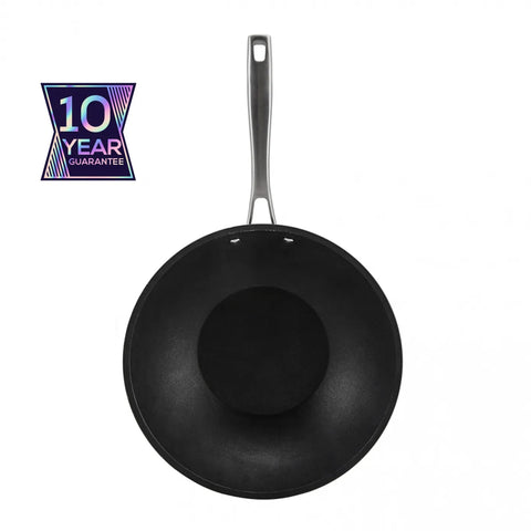 Karaca BioDiamond Pro Non-Stick Induction Wok Pan, 28cm, Black