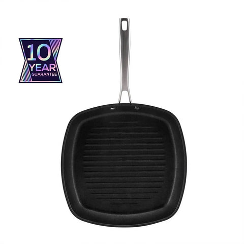 Karaca BioDiamond Pro Non-Stick Induction Griddle Pan, 28cm, Black