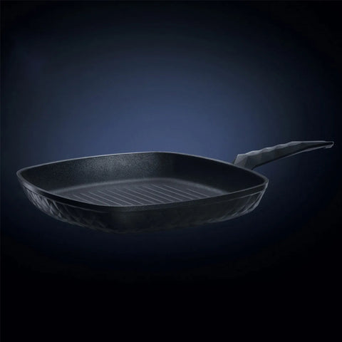 Karaca BioDiamond Non-Stick Antibacterial Handle Induction Griddle Pan, 28cm, Black