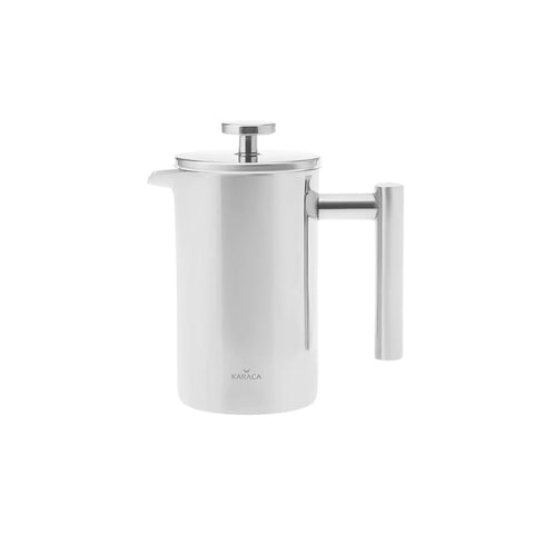 Karaca Stainless Steel Double Wall French Press, 1000ml, Silver